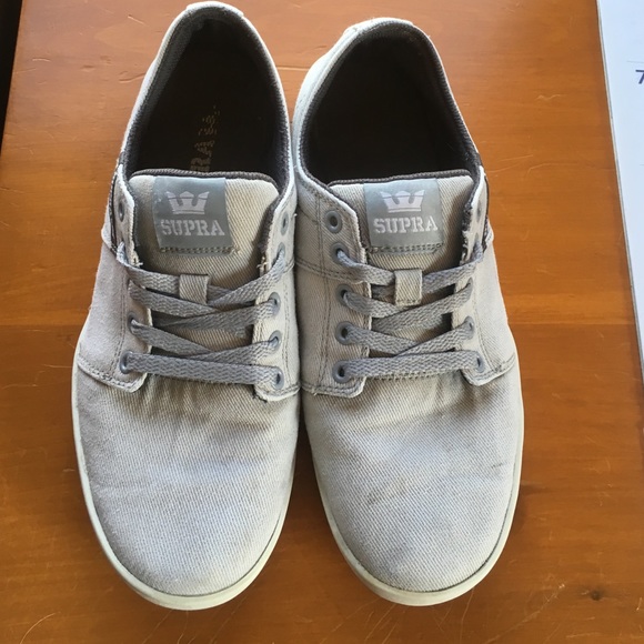 Men's size 10 gray Supra Sneakers - Picture 1 of 2