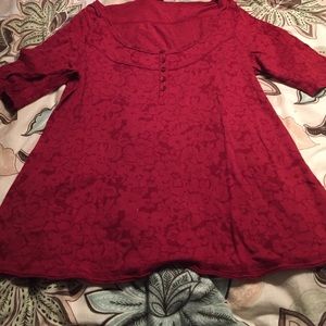 Loft red floral top