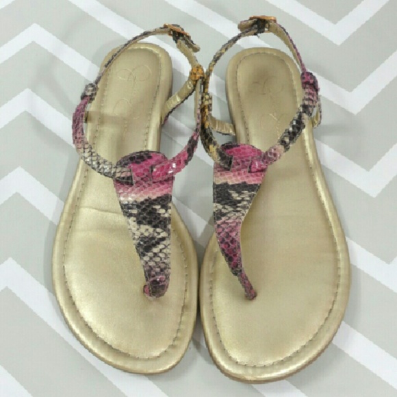 Jessica Simpson 7.5 snake sandals - Picture 1 of 3