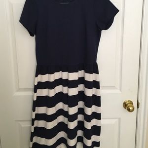 Navy striped dress