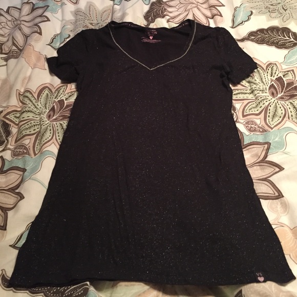 Victoria secret black sparkle sleep shirt