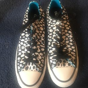 Black, White, and blue converse