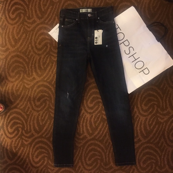 Topshop Jamie Brand New High Waist Ankle Grazer - Picture 3 of 4