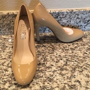 New patent leather nude Michael Kors heels