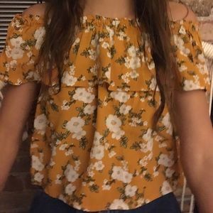 Floral off the shoulder top