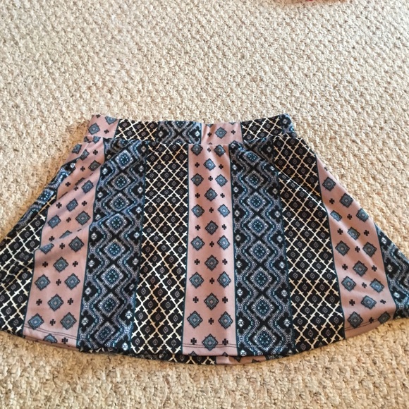Multi-Colored, Printed Skirt