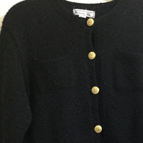 Black Cardigan Gold buttons on front and sleeves