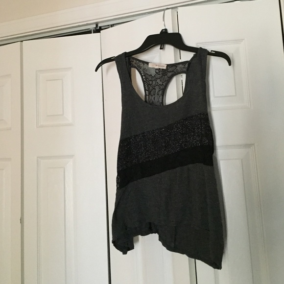 Sparkly flowy tank top