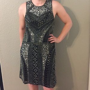 Parker Black beaded cocktail dress