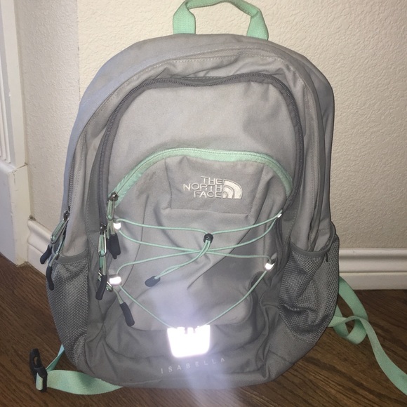 3 zippered mint Isabella north face backpack!
