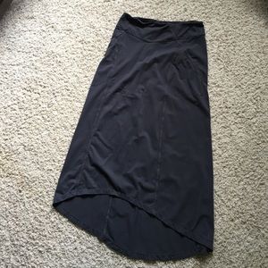Athleta Dark Gray Hi-Low Maxi Skirt, size medium