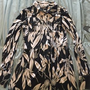 Size LG Mara Hoffman long sleeve floral dress.