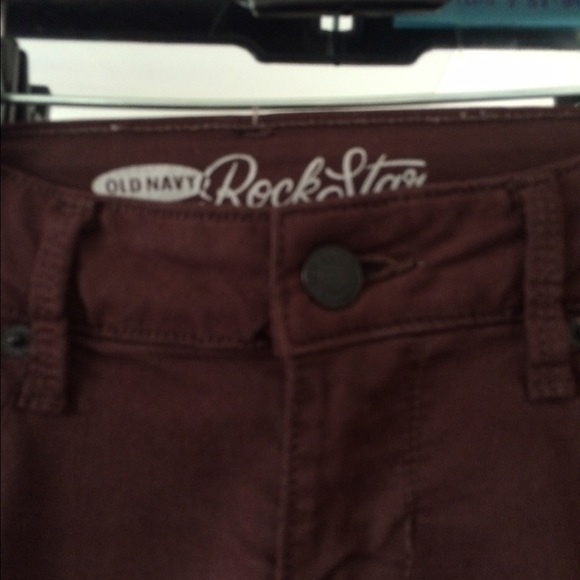 MAROON SKINNY JEANS - Picture 2 of 4