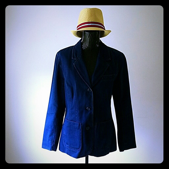 Indigo blue jean blazer - Picture 1 of 3