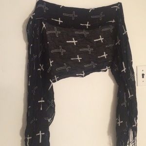Black Cross Scarf