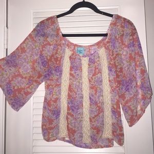 Happening in the Present (H.I.P) Flower blouse