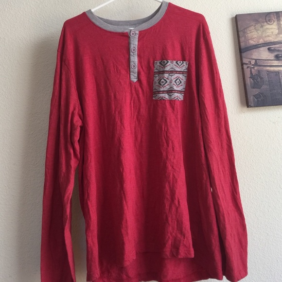 Red Pocketed shirt