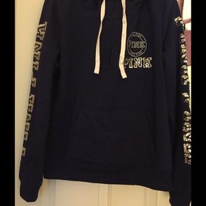 Victoria Secret Pink Half Zip Hoodie