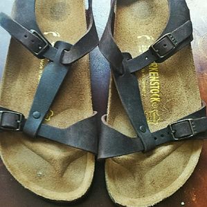 Brown Leather Birkenstock Sandals