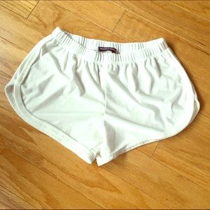 White velvet/velour Brandy Melville shorts