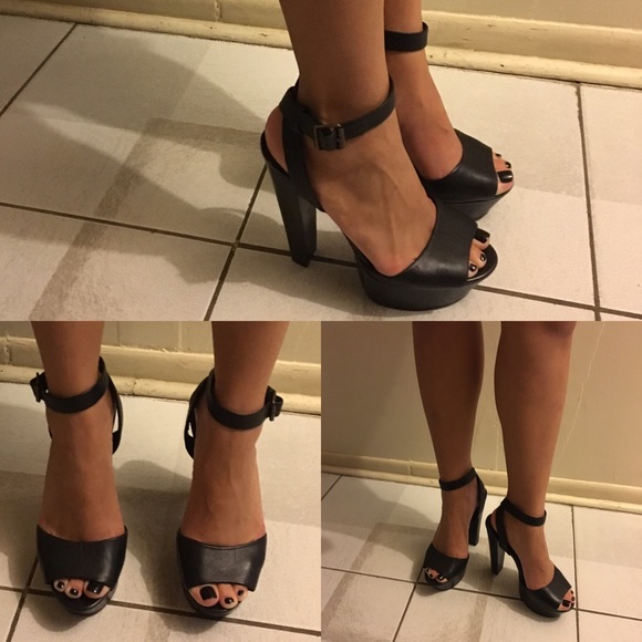 Steve Madden ankle wrap platforms