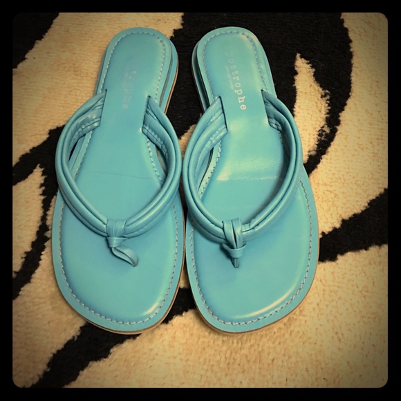 Apostrophe Turquoise Flip-Flops