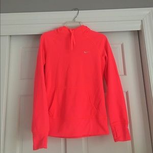 Neon Coral Fleece Nike Hoodie