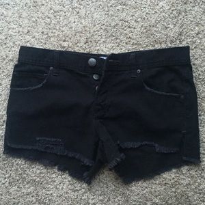 Free people black jean shorts