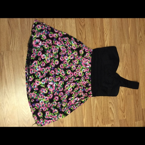 Floral one shoulder dress