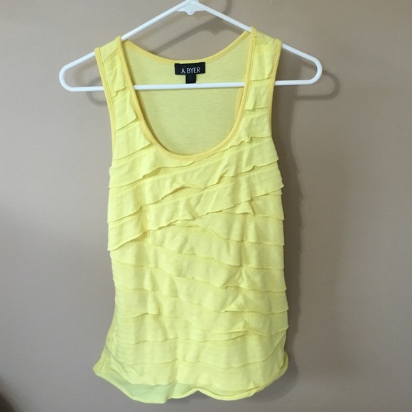 Yellow detail tank top