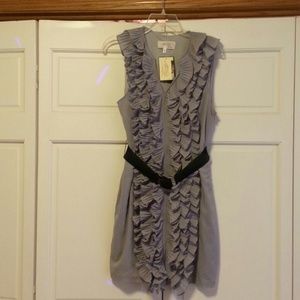 NWT Ruffled belted dress