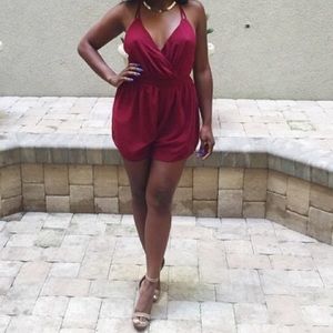 Burgundy romper