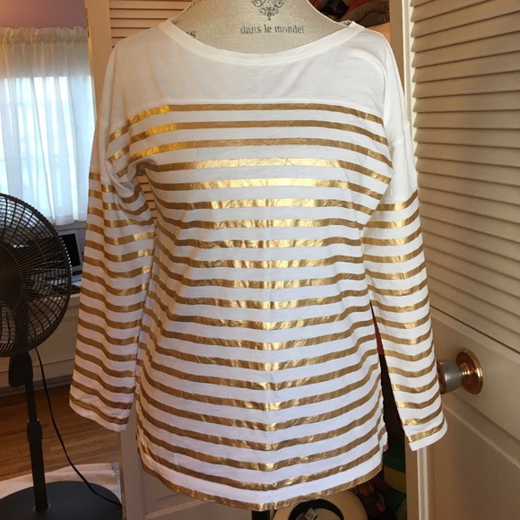 J.Crew Gold Striped Shirt