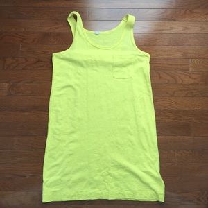 J crew yellow tshirt dress