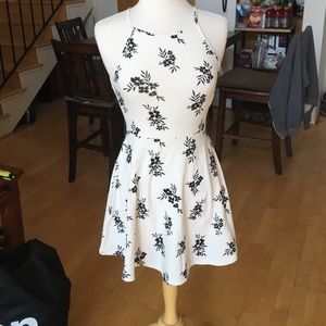 Cute black and white floral summer dress