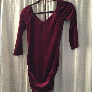 Never worn velvet red dress