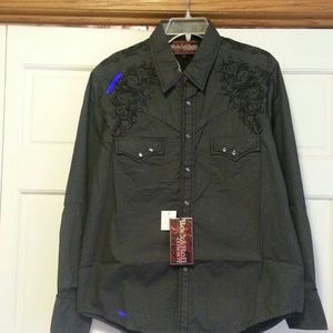 NWT Rock and Roll Cowboy button down shirt