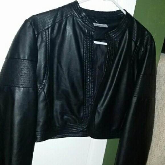 Short Faux Leather Jacket
