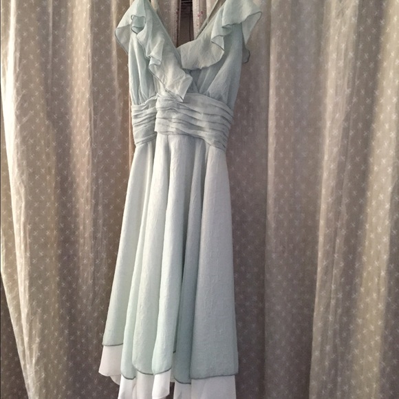 Beautiful green and white dress