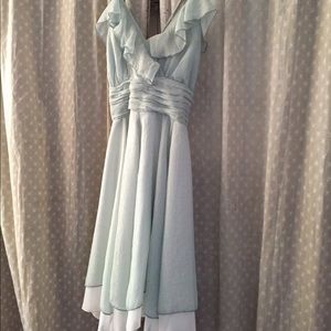 Beautiful green and white dress