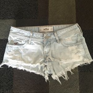 Hollister distressed denim shorts