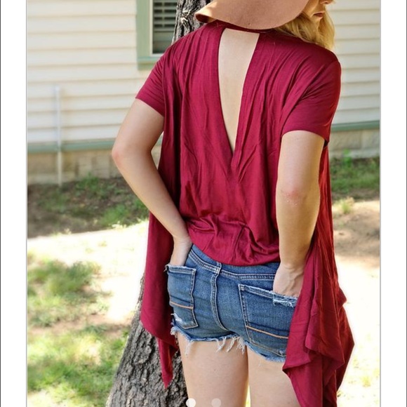♦️LAST ONE♦️Burgundy trapeze tunic - Picture 2 of 2
