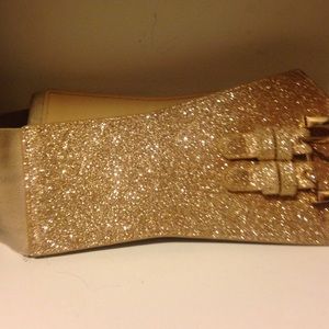 Glitter wide belt