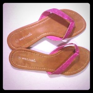 Sparkly pink sandals