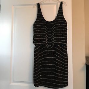 Black silk with beading dress!