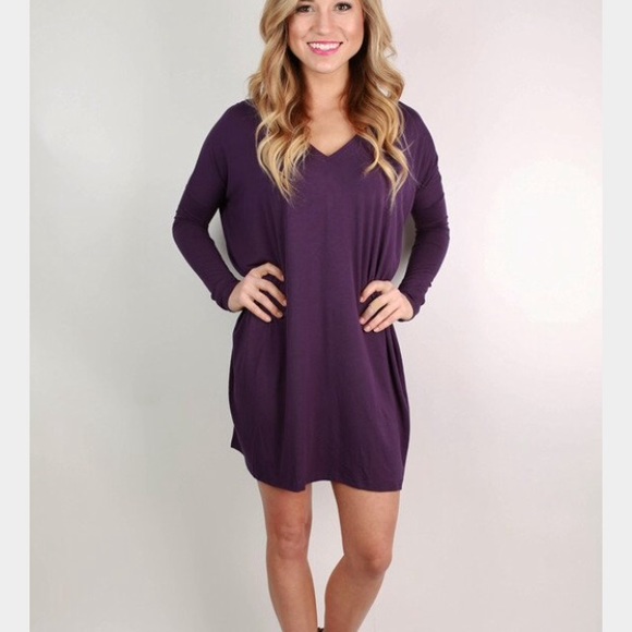 Piko 1988 Dresses & Skirts - Piko purple v-neck dress