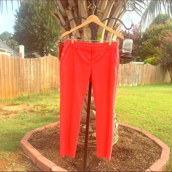 Express red crop pants