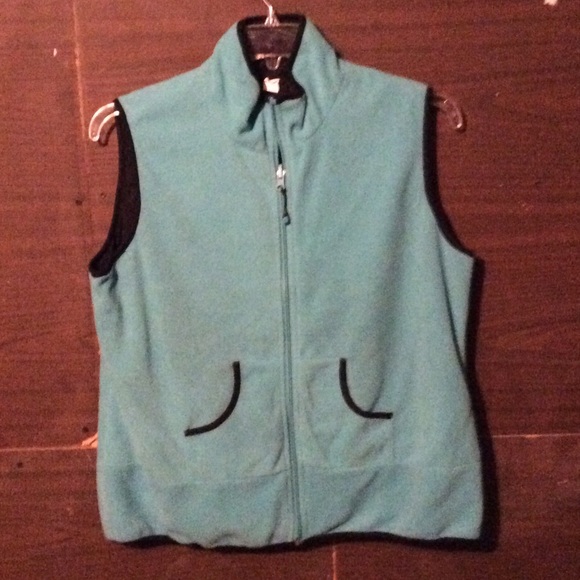 Blue and black vest