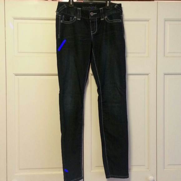 Maurice's dark wash jeggings.