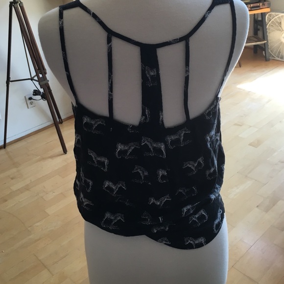 Cage backed zebra printed tank - Picture 2 of 3